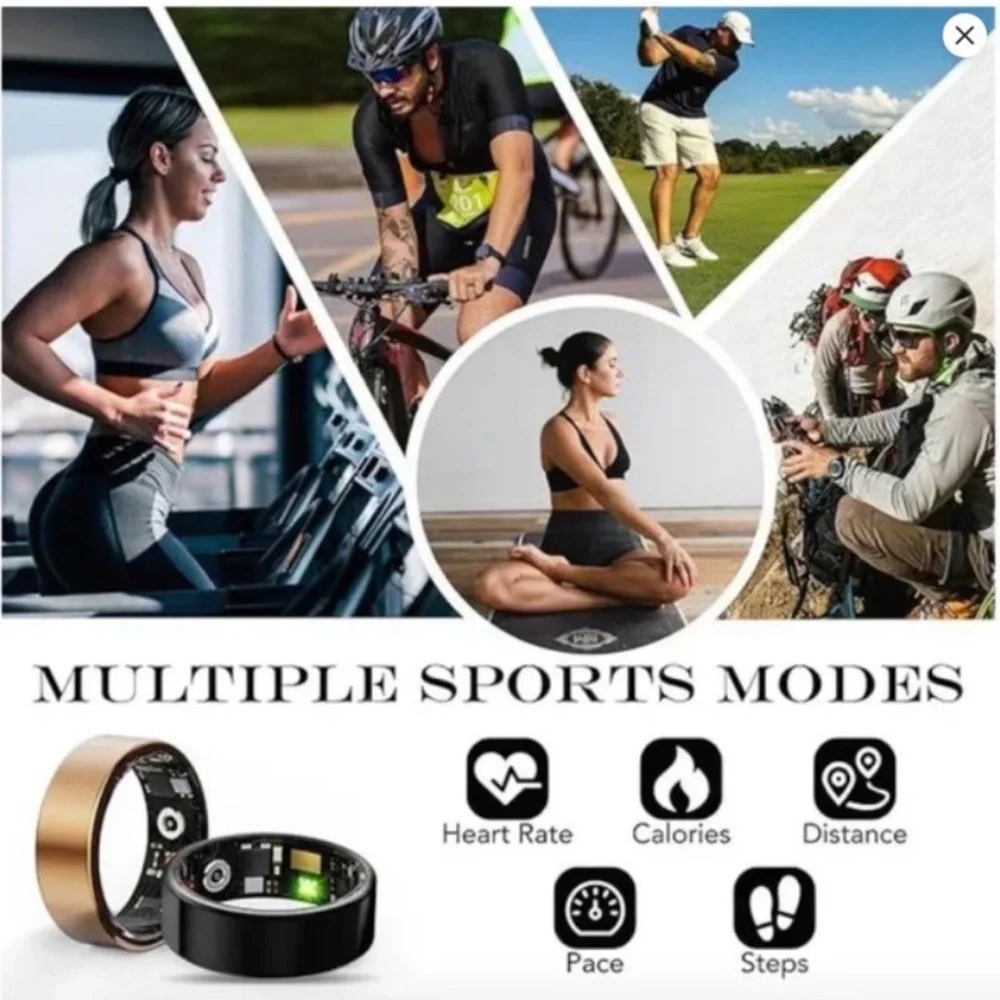 NWT GOLD Smart Ring Next Gen Health, Sleep Monitoring, Fitness Tracker